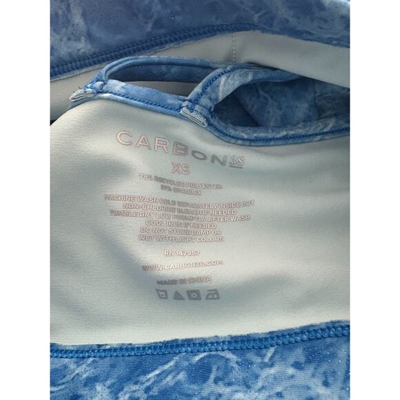 CARBON38 Blue Marble Activewear Set | Sports Bra + High Waist Leggings | XS - Picture 8 of 12